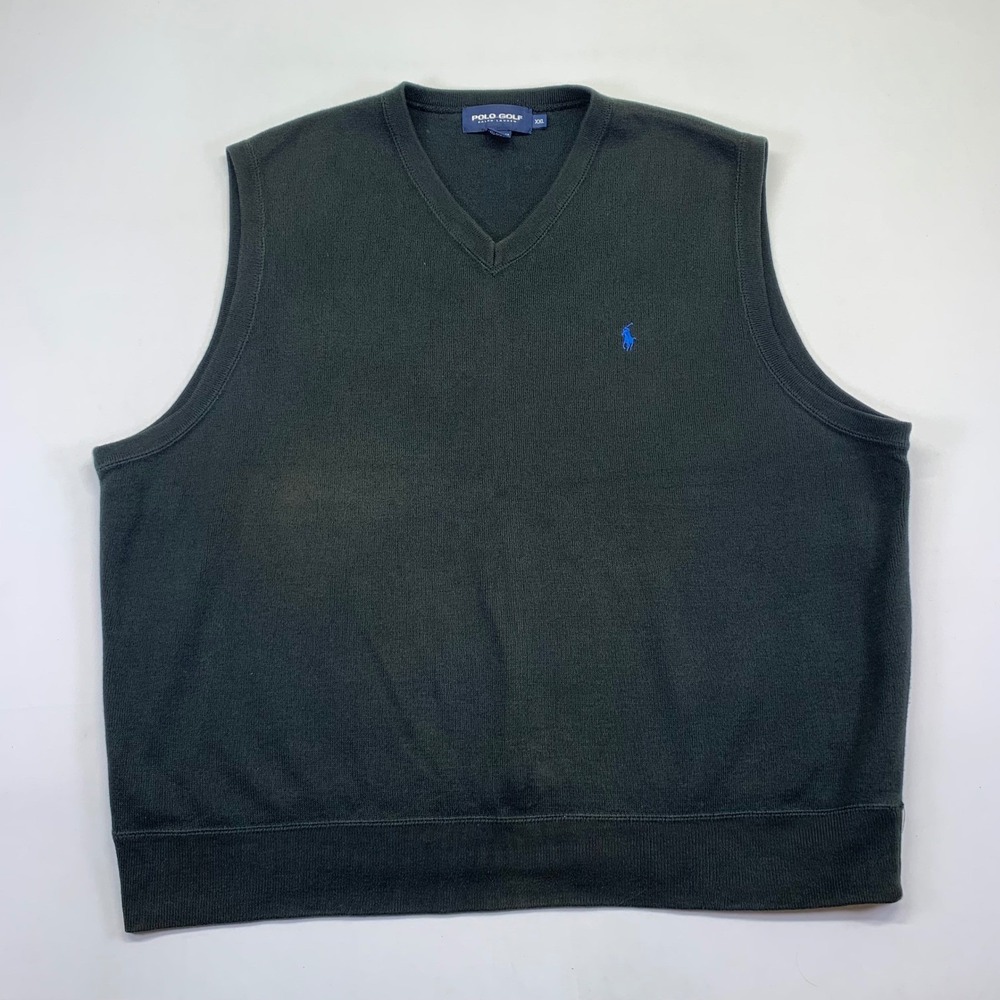 Vintage 90s Polo Golf‎ Ralph Lauren Vest  Size XXL Sleeveless Sweater Faded